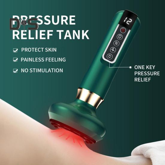 Массажер от целлюлита с 12 регулируемыми режимами всасывания, легкий портативный перезаряжаемый беспроводной прибор для глубокого массажа тканей