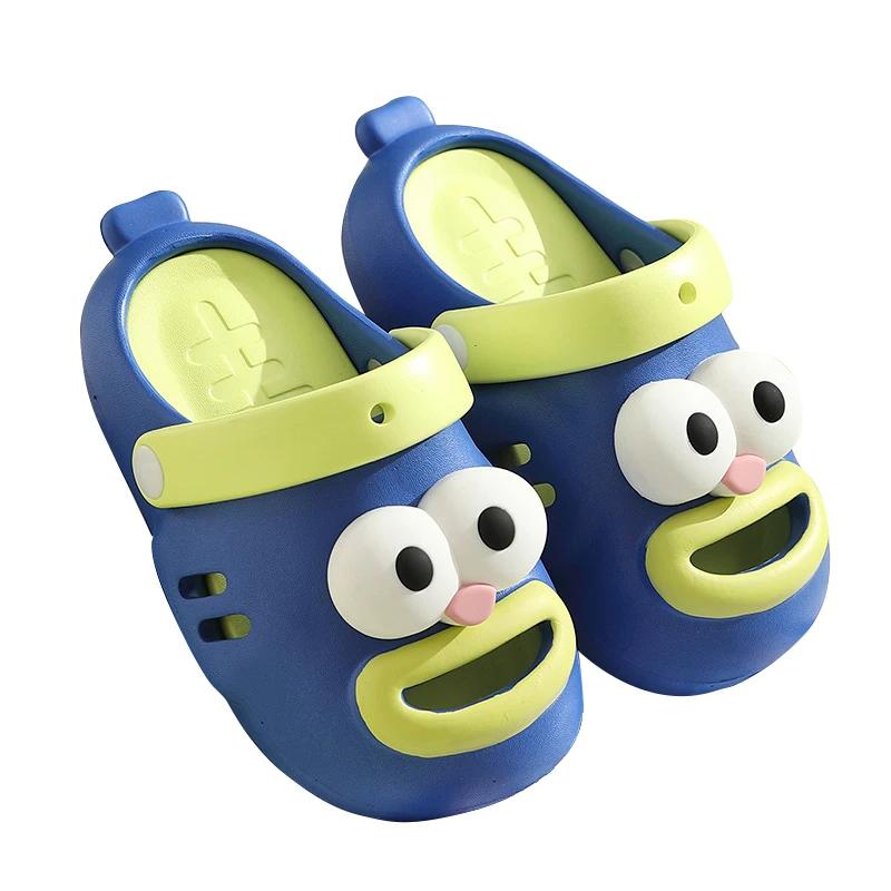 Летние детские сандалии для девочек и мальчиков, милые детские тапочки с героями мультфильмов, нескользящая детская обувь на толстой подошве для купания, пляжная обувь для игр в воде