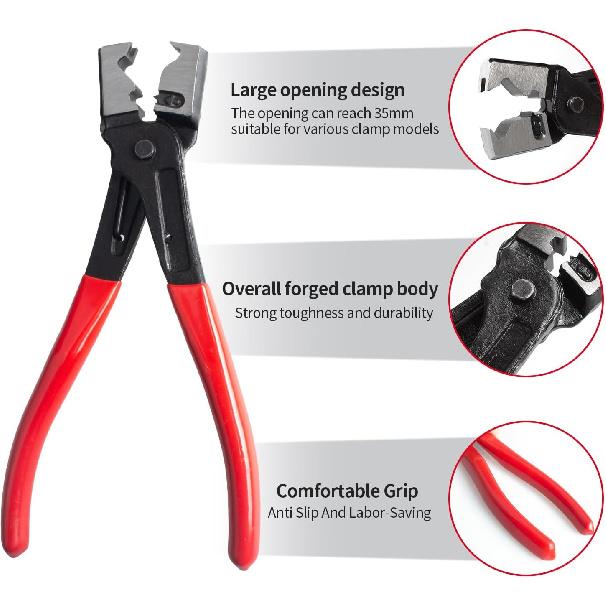 4 Pieces Electrical Disconnect Pliers For Cars, Automotive Electrical Plug Connector Disconnect Tool And Connector Separator And Hose Clamp Pliers