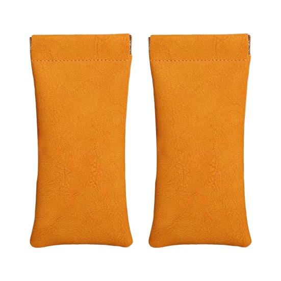 2 шт. Чехол для солнцезащитных очков Мягкий автоматически закрывающийся стильный чехол из искусственной кожи с подкладкой против царапин Компактная сумка для очков Мешок для чистки экрана из микрофибры