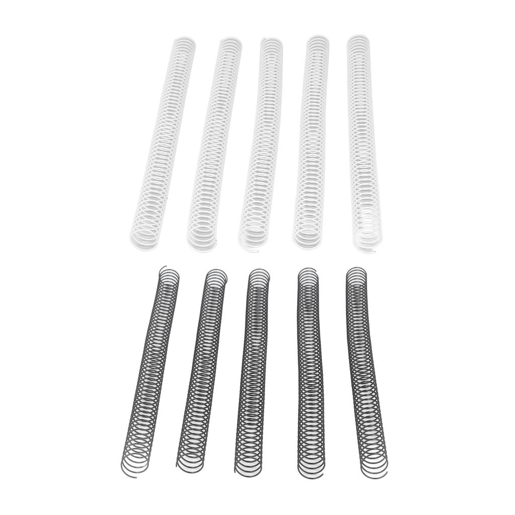 100 шт., металлические спиральные катушки диаметром 19 мм, 48 зубцов, 4 шт.:Переплетная спираль, 1 шаг, емкость 170 листов