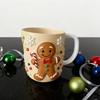 Yousheng Christmas Coffee Cup Christmas Tree Elk Stocking Gingerbread Man Mug 260ml Dishwasher Microwave Tea Cocoa Cup for Home Office Outdoor Use