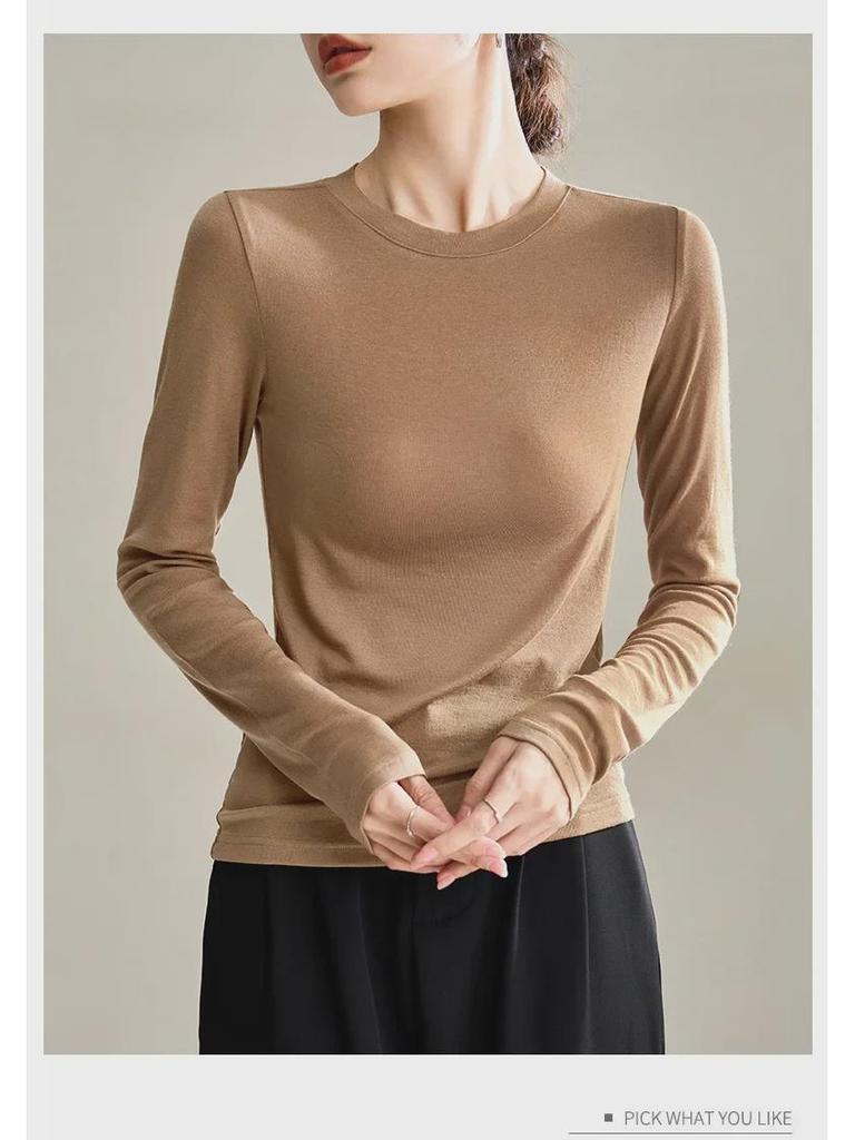 Женская мягкая рубашка с длинным рукавом из шерсти Tencel — удобная, универсальная, повседневная рубашка на осень/зиму