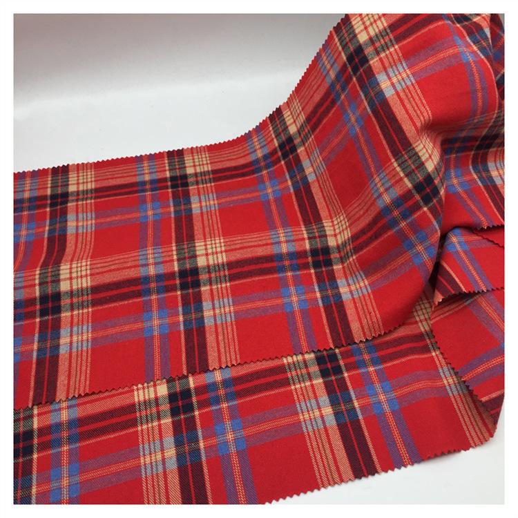 Красная и Зеленая Клетчатая Матовая Полиэстер Хлопковая Ткань для Рождества - Рубашка, Платье, Скатерть