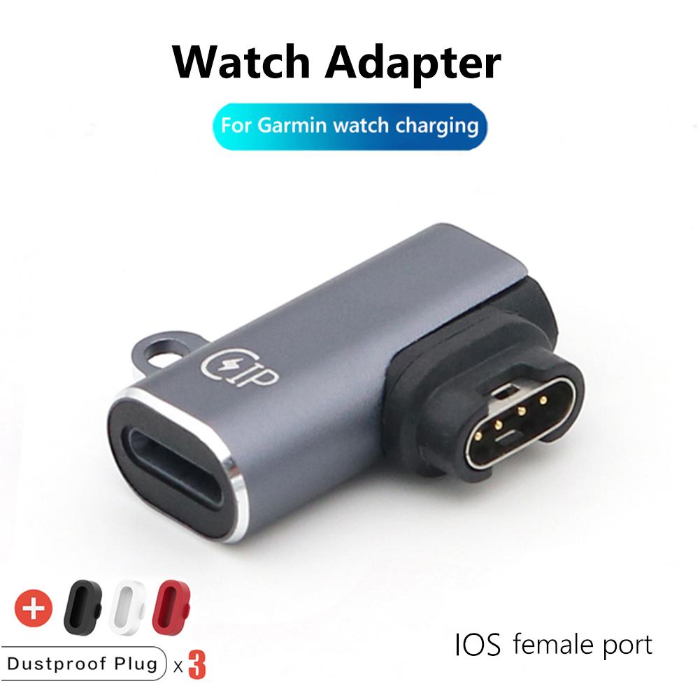 Charger Adapter Type C/IOS/Micro Usb for Garmin Fenix 7/7S/7X/6/6S/6X Forerunner 745 955 945 Smartwatch Charging Cable Converter