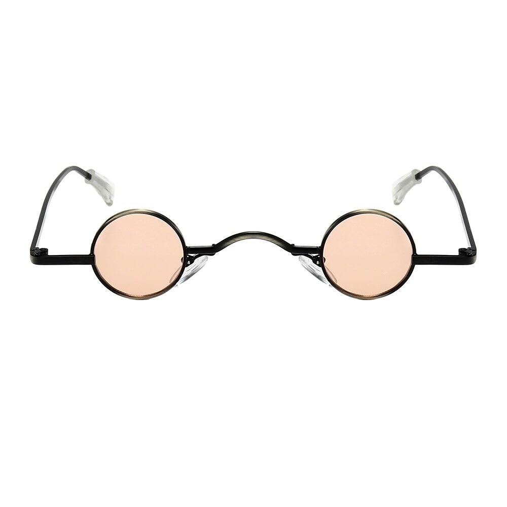 Мини-солнцезащитные очки в стиле ретро, ​​круглые мужские солнцезащитные очки в металлической оправе, маленькие солнцезащитные очки в круглой оправе для женщин, уход за глазами