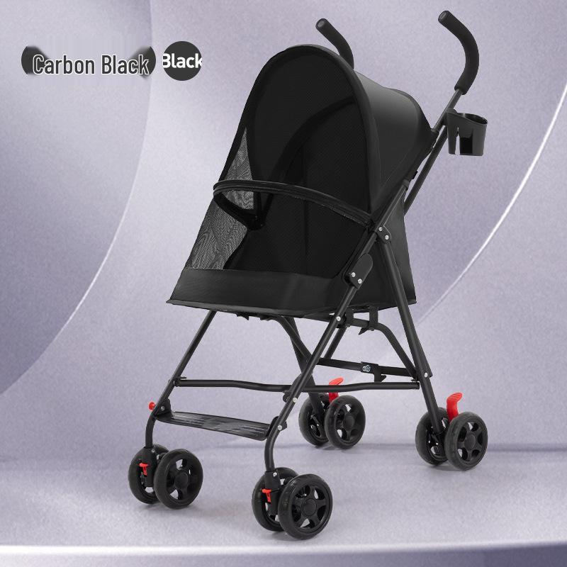 Lightweight Foldable Pet Stroller for Small & Medium Dogs and Cats - Detachable for Outdoor Walks