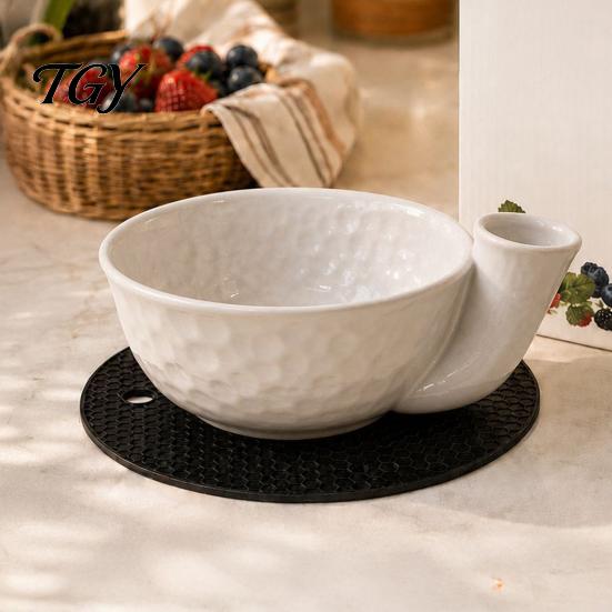 Kitchen Gadgets for Fruits Ceramic Swirl Berry Colander Bowl, Auto-Spin Washing Fruit Rinse Basin, Rinsing Basket Quick Drainage Bowl Fresh