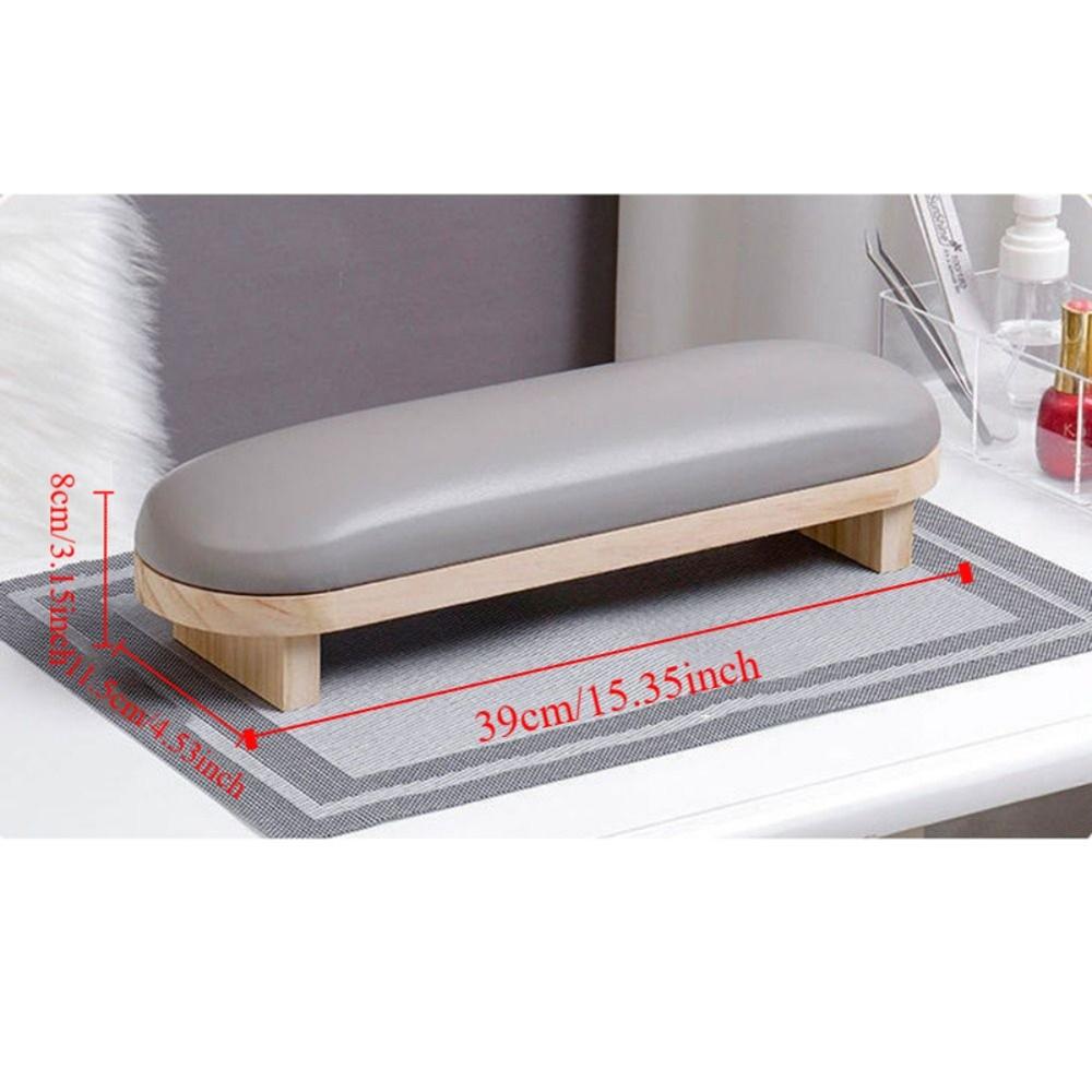 Non-slip Manicure Hand Pillow Wood Stand Manicure Table Mat Nail Hand Holder  Salon Tool