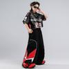 Kids Hip Hop Dance Outfit Set Boy Girl Streetwear Performance Costume Short Sleeve