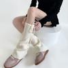 Y2K Knitted Foot Cover Sweet Women Leg Warmers Fashion Knee High Girls Socks Streetwear