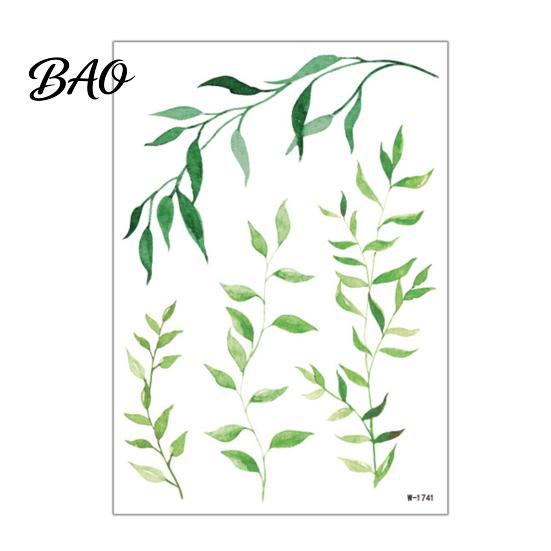 Waterproof Temporary Tattoos Fake Vine Tattoos, Leaf Stickers, Green Plant Tattoo Stickers Ivy Body Art for Women Girls, Boho Festival Decor Party