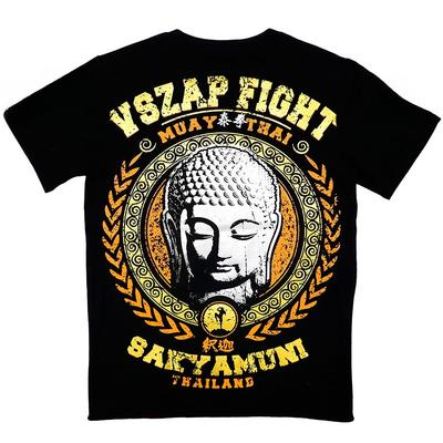 Муай Тай Голова Будды Боевая Бронзовая Футболка с Коротким Рукавом для Мужчин Хлопок Спортивная Фитнес Одежда Костюм для Бокса UFC
