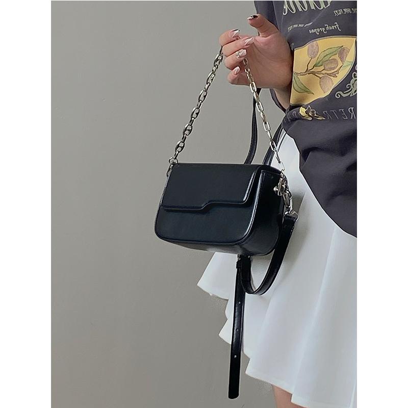 Новая женская маленькая квадратная сумка Niche, ретро-универсальная сумка на одно плечо с цепочкой, весенне-летний простой кошелек из искусственной кожи