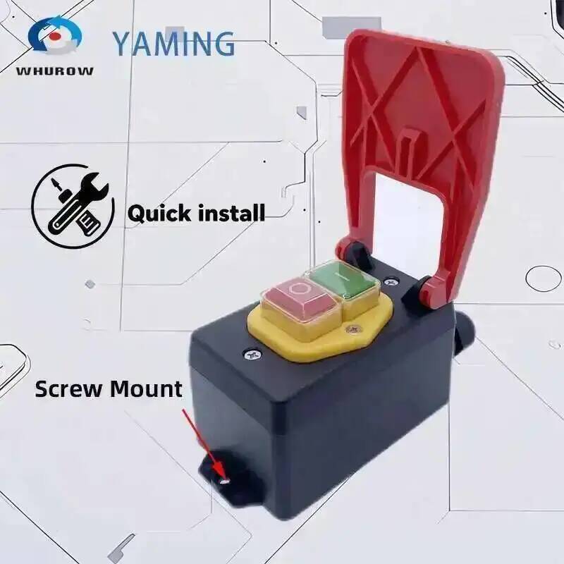 220V-250VAC Single Phase Safety ON-OFF Electromagnetic Switch Wire Plug Socket For Machine Lathe Milling Table Cutter YCZ3-BD
