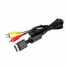 1.8m Black Multi Out 3 RCA Video/Audio Cable Flat AV Cord