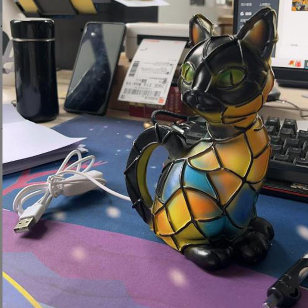 Ночной светильник Dog Series Art, французская лампа, лампа Corgi, настольный ночник с витражной смолой, светодиодный столик для милых питомцев, винтажный декор для дома в виде животных