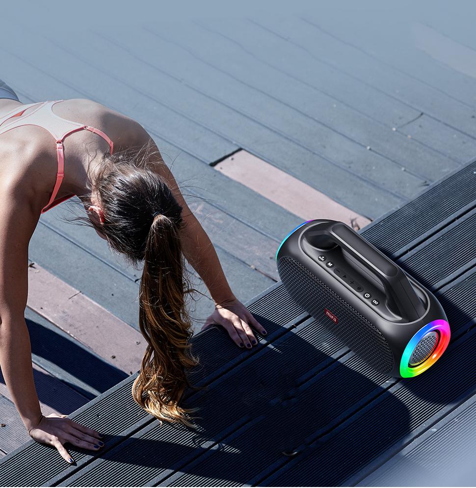 Bluetooth-динамик mifa WildBox 60 Вт, Bluetooth 5,3, беспроводные громкоговорители, громкие с технологией BassUp, IPX7, водонепроницаемый динамик для кемпинга