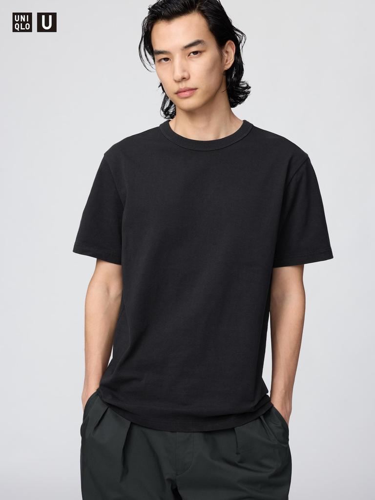 Uniqlo 485563 Футболка с круглым вырезом БЕЛЫЙ СЕРЫЙ ЧЕРНЫЙ ОРАНЖЕВЫЙ КОРИЧНЕВЫЙ КРЕМОВЫЙ ЗЕЛЕНЫЙ СИНИЙ ФИОЛЕТОВЫЙ Мужская Япония