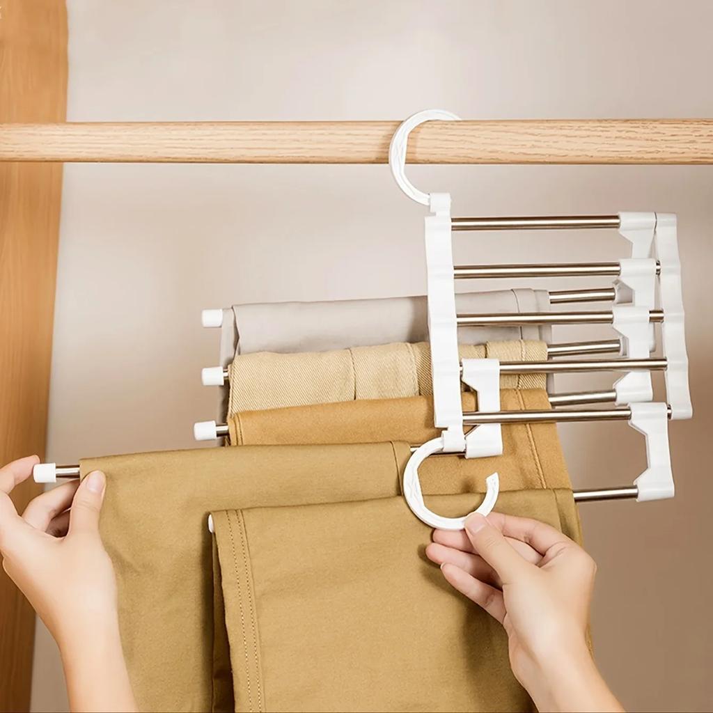 5 в 1 экономит место вешалка для брюк складной крючок для полотенец многофункциональная вешалка для брюк гардероб органайзер для хранения