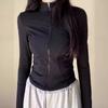 Ice silk sunscreen clothes women's thin 1011 new slim-fit waist stand-up collar small yoga clothes hooded jacket sunshade