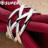 925 Sterling Silver Cross Intertwined Ring Jewelry