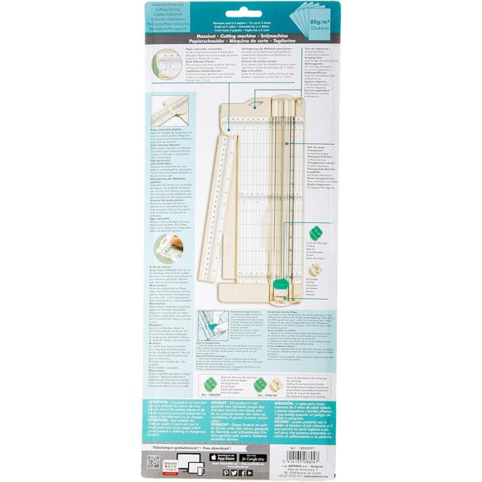 Large Format Paper Cutter - Artemio - 31 X 39 Cm - Retractable Ruler - Multicolored