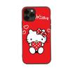 HK8 Cute Hello Kitty Black Sofe Case for iPhone 16 15 Plus 14 13 Pro 8 SE XR XS Max P30 Nova 5T Y5P Y6 Y7 Y8P Y9 Realme C30 C33 C31 VIVO Y36 V27