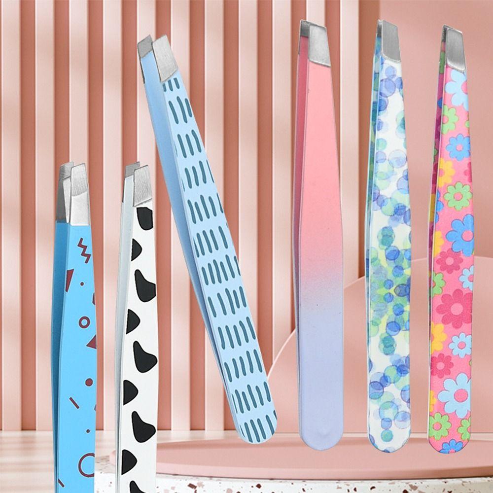 Профессиональные зажимы для бровей, удаление тонких волос, наклонные зажимы для бровей для девочек