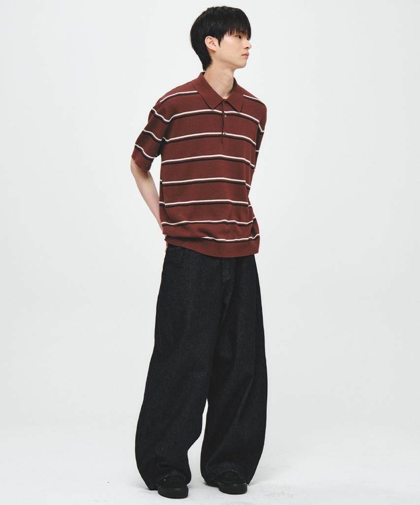 INTEMPOMOOD Air Stripe Collar Knit: 2 Colors