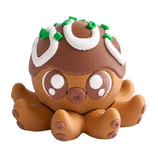Сенсорная Фигурка-Игрушка-Антистресс 3D-Печатная Фигурка Осьминога, Милая Вращающаяся Игрушка, Прочный PLA Орнамент, Снятие Стресса, Гибкая Настольная Игрушка для Дома, Офиса, Щупальце