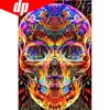 Full Round "Colorful Skull"DIY Diamond Painting Drill Picture Diamond Embroidery