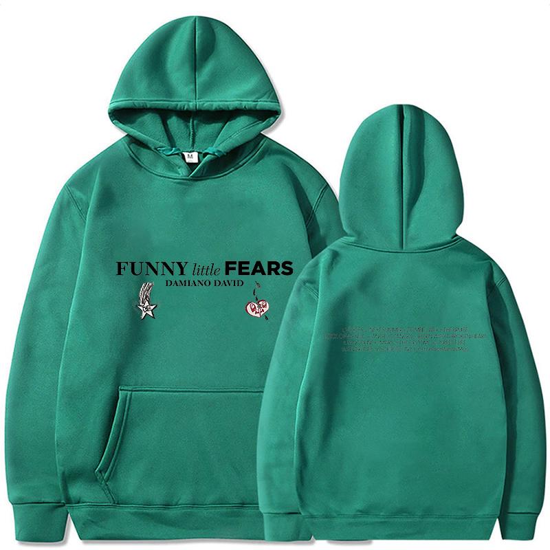Damiano David Funny Little Fears Hoodies Men's Clothing Fashion Women Harajuku Aesthetic Graphic Hoodies High Street Sweatshirts