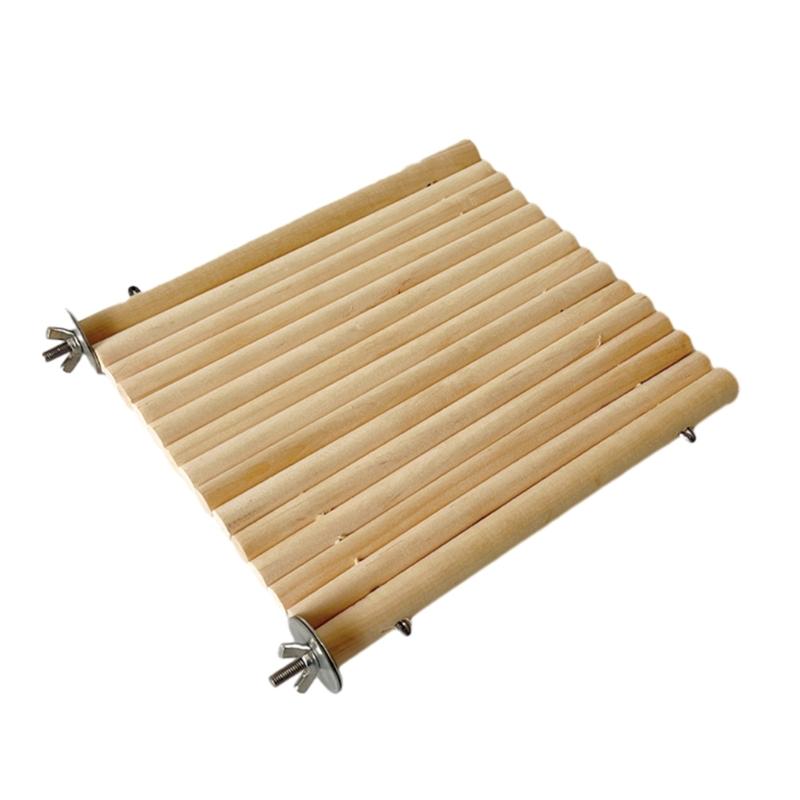 Лестница для песчанок Деревянный мост Гамак Качели Подходит для карликовых шиншилл Деревянные качели для хомяков Мышь X3UC