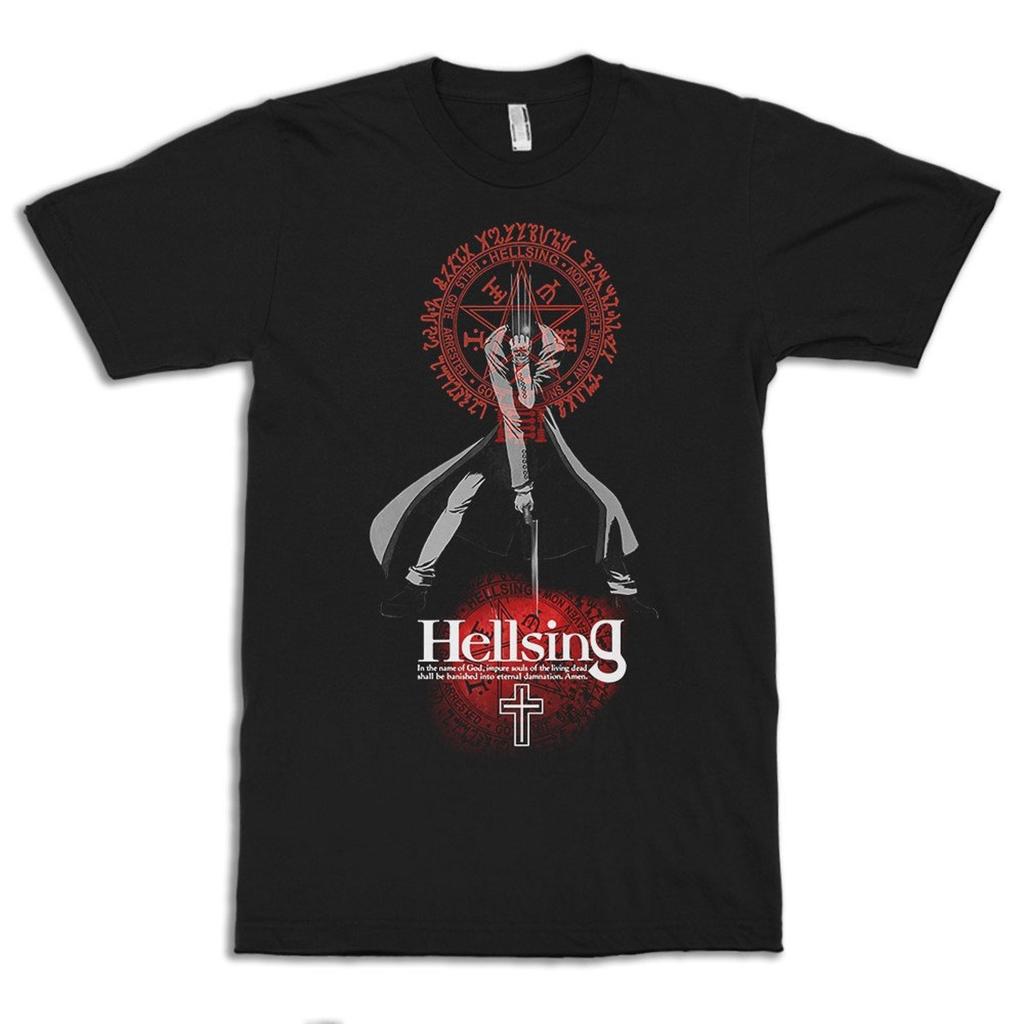 Hellsing Anime Men's T-Shirt / 100% Cotton Tee / Men's Women's All Sizes (yw-278)