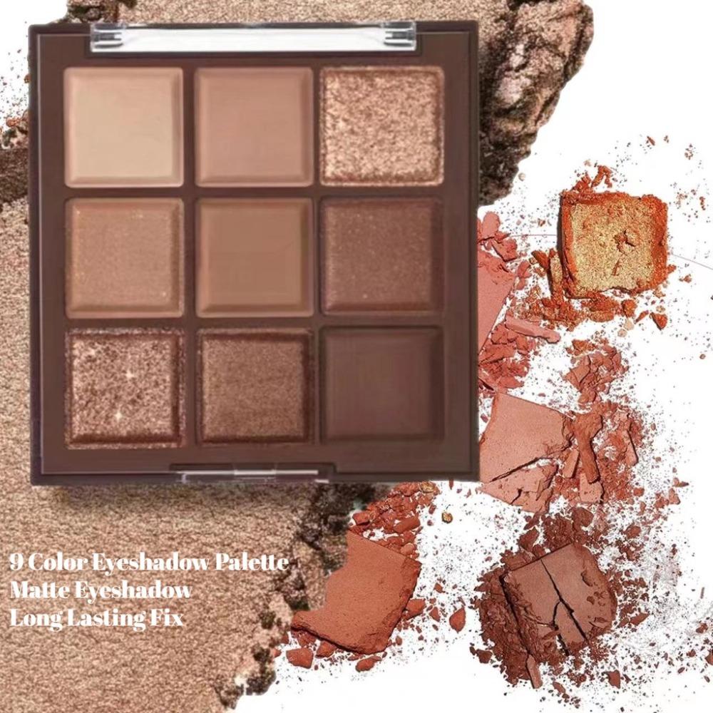 Девять цветов палитры теней для век шелковистый шоколад водостойкая фиксация бархатная матовая матовая пудра палитра теней для век палитра объемный порошок длительный натуральный