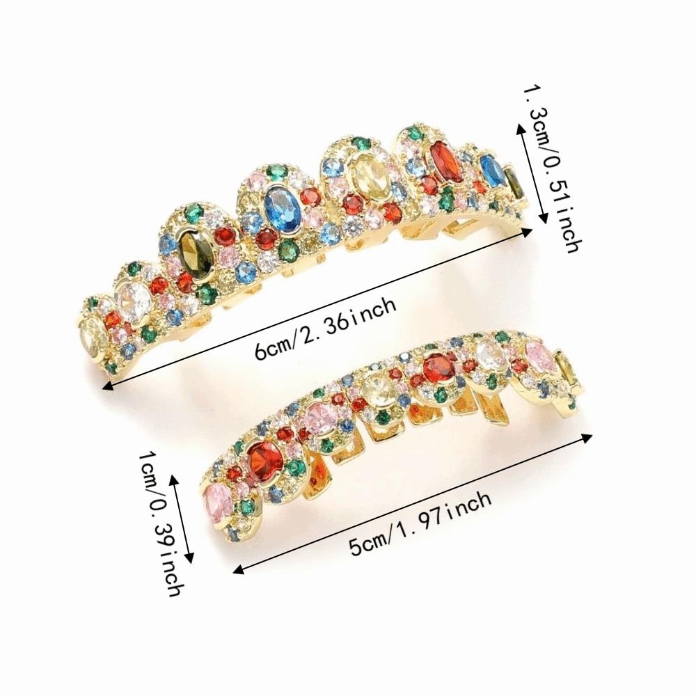 1Pc/set Hiphop Teeth Grillz Caps Candy Color Teeth Jewelry Teeth Grillz Top Bottom Set Rapper