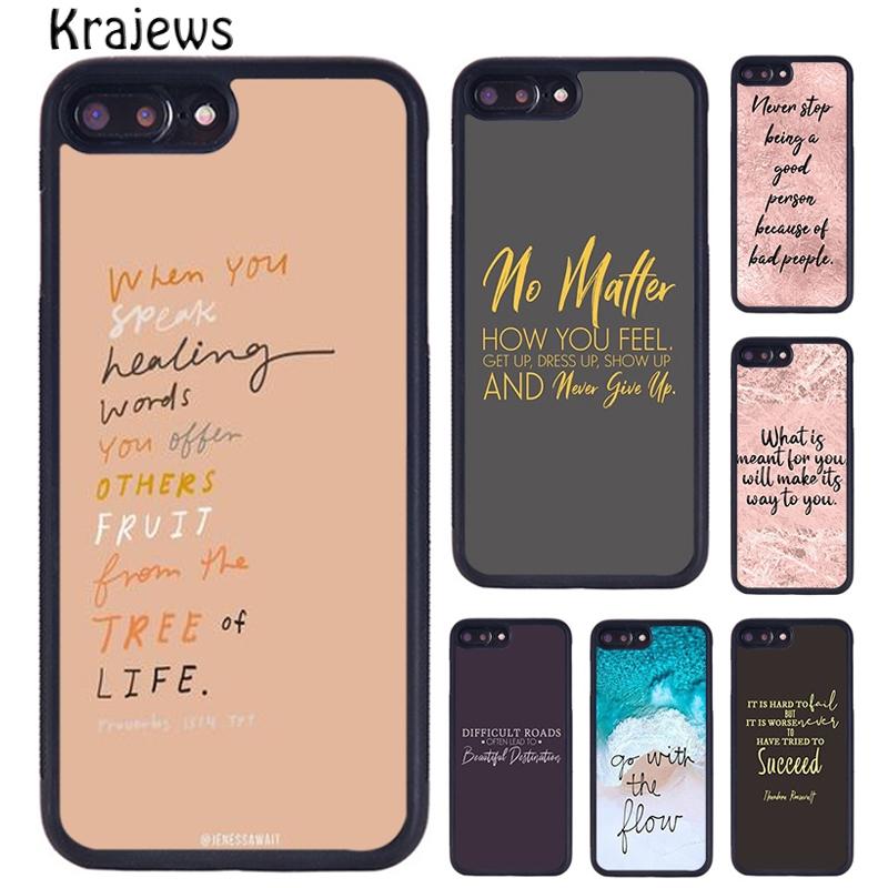 Krajews Известная Мотивирующая Жизненная Цитата Чехол для Телефона Для iPhone 17 Air 16 15 14 plus 11 12 13 pro max coque