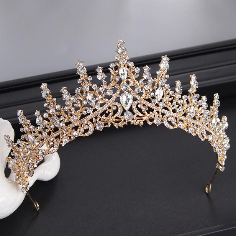 Crown Headdress Bridal Wedding Dress Accessories Birthday Party Photo Host Performance Crown Jewelry