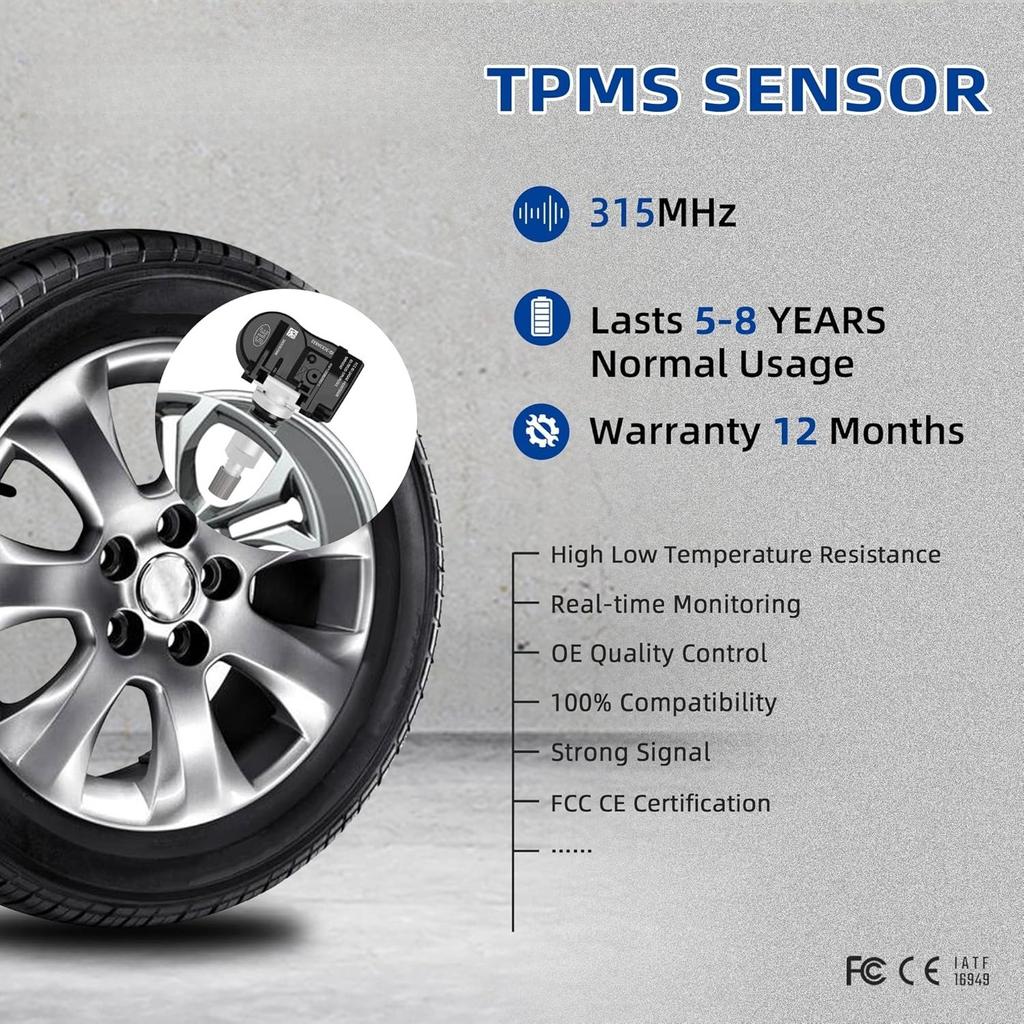 Датчик TPMS Dodge, датчики контроля давления в шинах 315 МГц для Dodge Замена OE#56053030AC 68078861AA 56053036AA 56029479AA 56053030AB 56029465AB