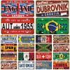 Russia Spain Metal Sign France Tin Sign Plaque Germany USA Country Flag Tinplate Plate For Wall Home Restaurant Craft Bar Decor