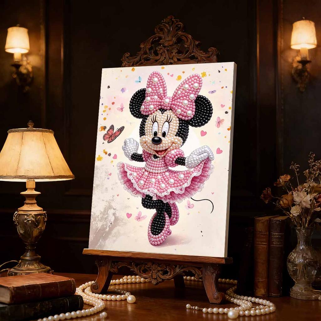 Disney Жемчужная живопись Минни Арт Набор для жемчужной живописи Жемчужное искусство Настенный декор Ручная работа Подарок Декор для дома или офиса