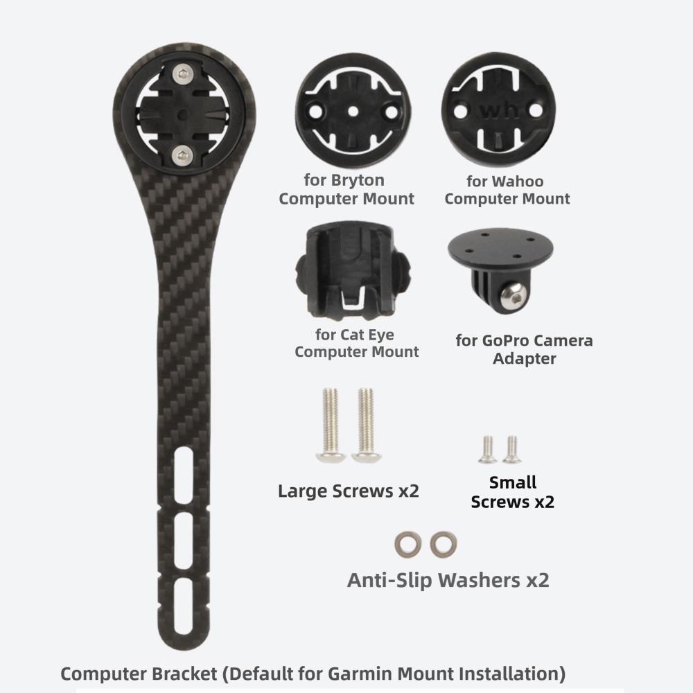 Black Bike Out Front Computer Mount for Garmin/Wahoo/ for Bryton/for Cateye