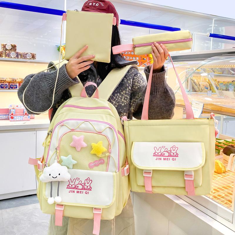 New Schoolbags Fashionable and Trendy Burden Reduction and Spine Protection Backpack