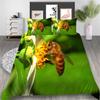 2/3pcs Bedding Set Breathable Comforter Duvet Cover Set 3D Bee Unique Design Microfiber Comfortable Bed Suit