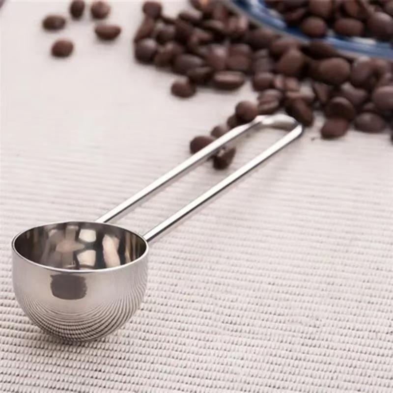Stainless Steel Coffee Measuring Spoon Manual Coffee Bean Grinding Powder Spoon