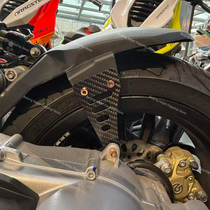 Для Italjet Dragster 200 125 Держатель заднего крыла из углеродного волокна Модифицированные кронштейны грязезащитного щитка Детали