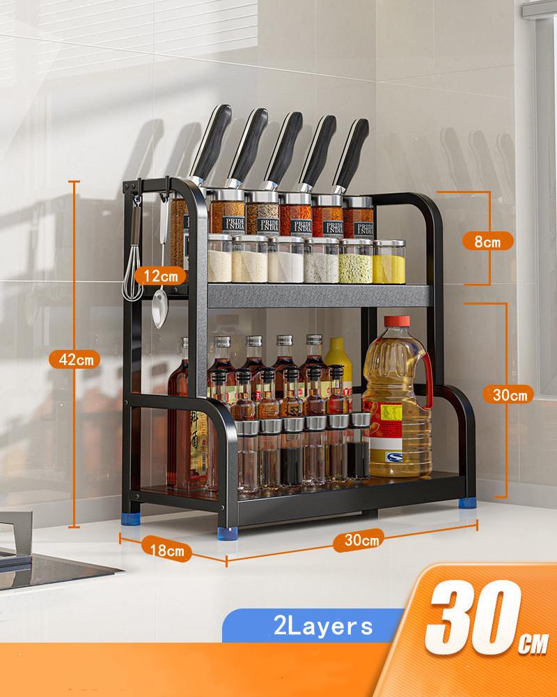 2 слоя 3 слоя Нержавеющая сталь кухонная стойка для хранения палочек для еды приправы полка органайзер нож банка бытовые принадлежности