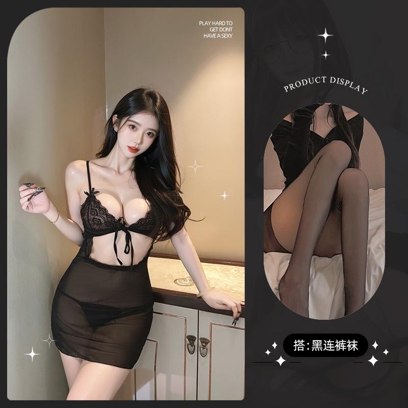 Sex lingerie babes sexy pure desire bed passion hollow free small chest show big nightdress