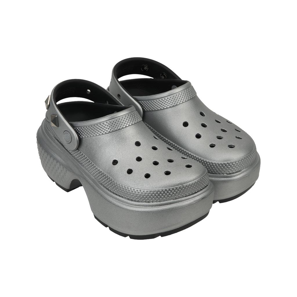 Crocs Eva Fashion Дышащие Клоги Женская Обувь Серебристый 210362-040